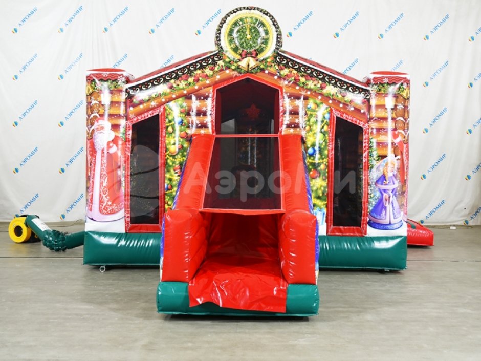 Надувной батут для бизнеса — изба Деда Мороза