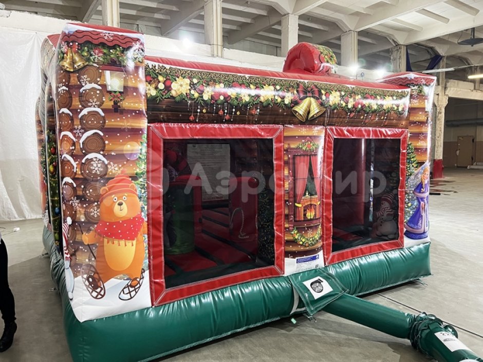Надувной батут для бизнеса — изба Деда Мороза