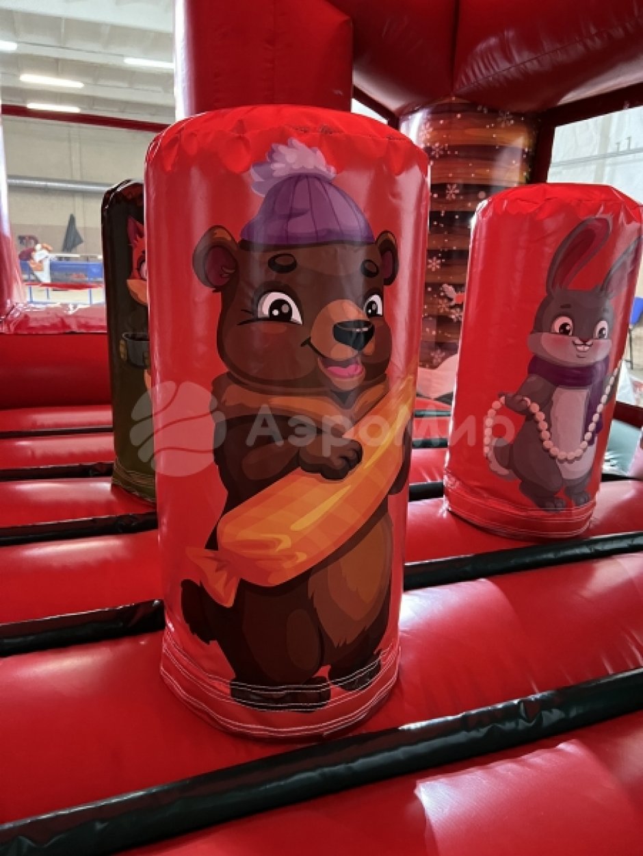 Надувной батут для бизнеса — изба Деда Мороза