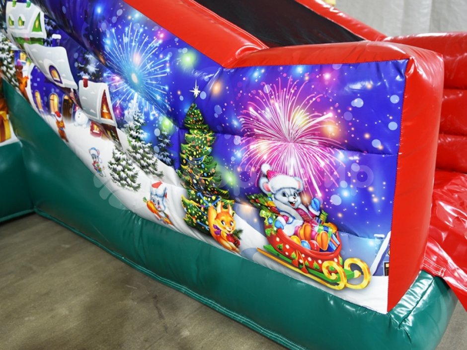 Надувной батут для бизнеса — изба Деда Мороза