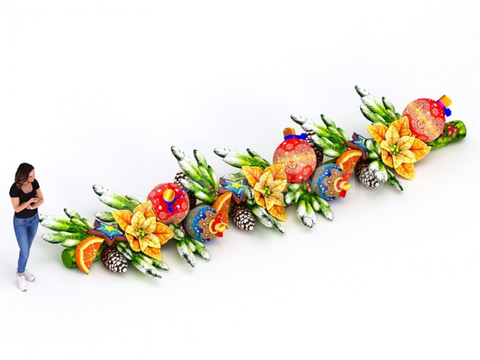 Гирлянда новогодняя — надувная декоративная