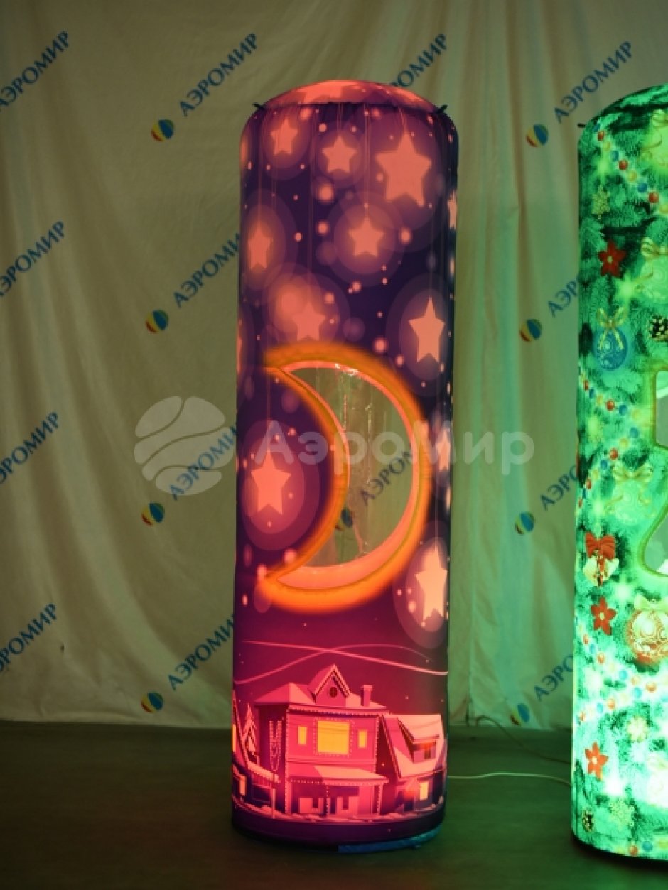 Новогодняя колонна — надувной световой столб