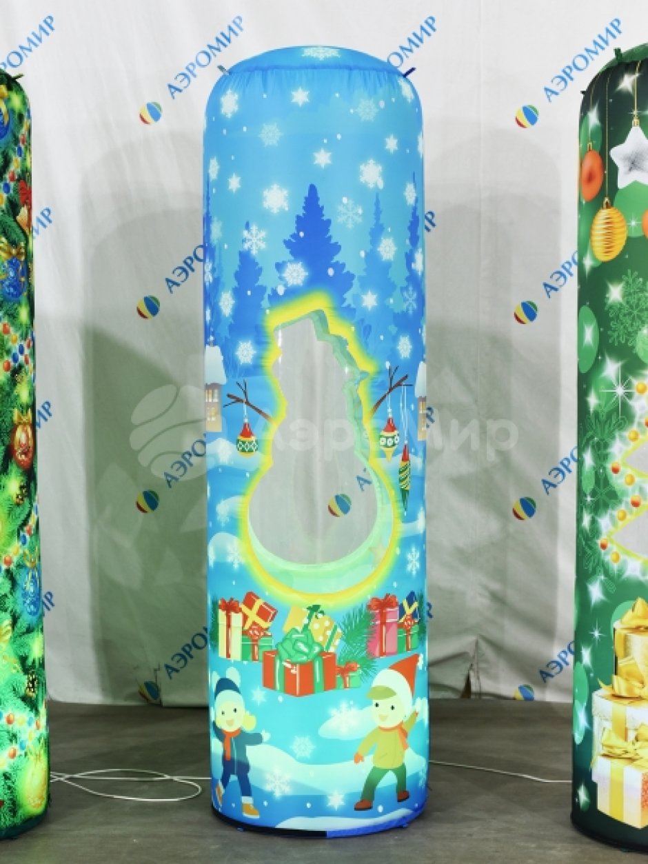 Новогодняя колонна — надувной световой столб