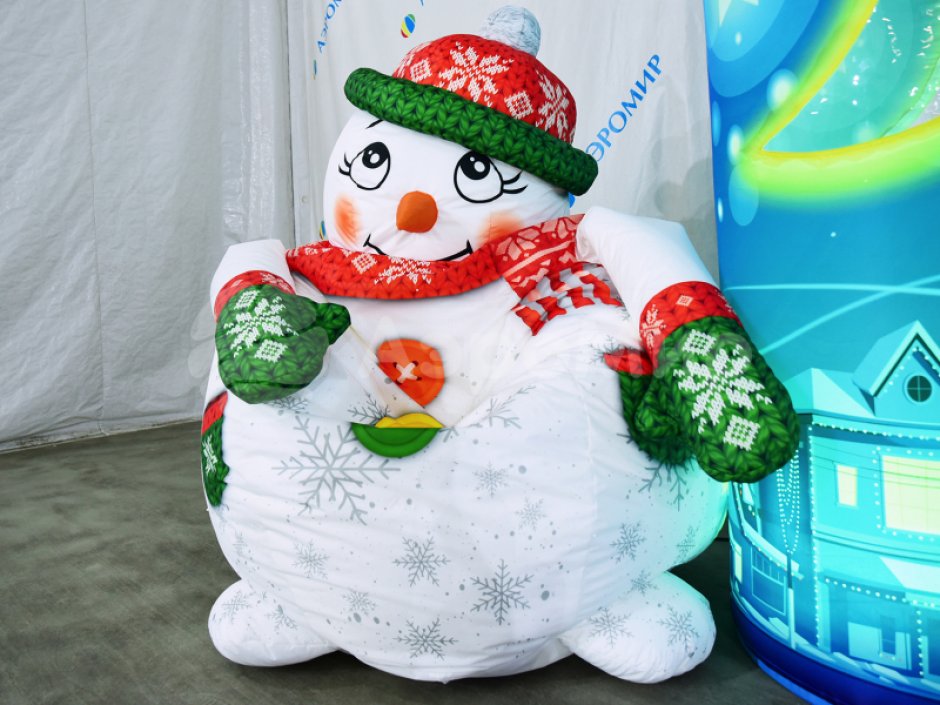 Новогоднее кресло-мешок «Снеговик»