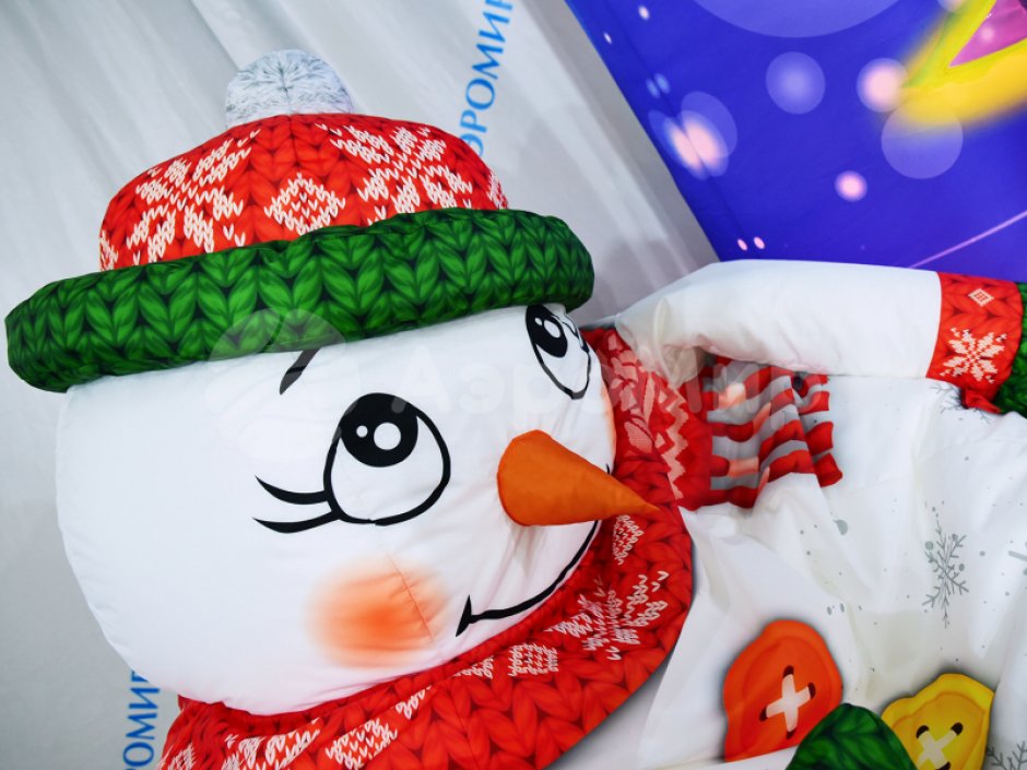 Новогоднее кресло-мешок «Снеговик»