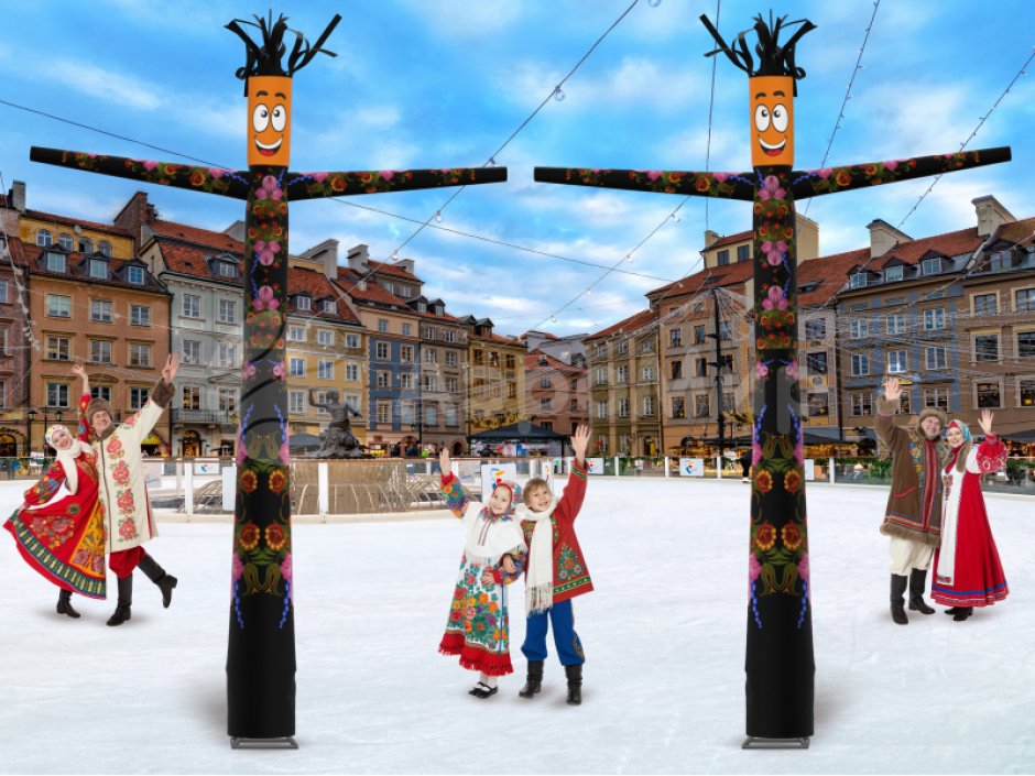 Аэромен Хохлома — яркий орнамент, на одной или двух ногах