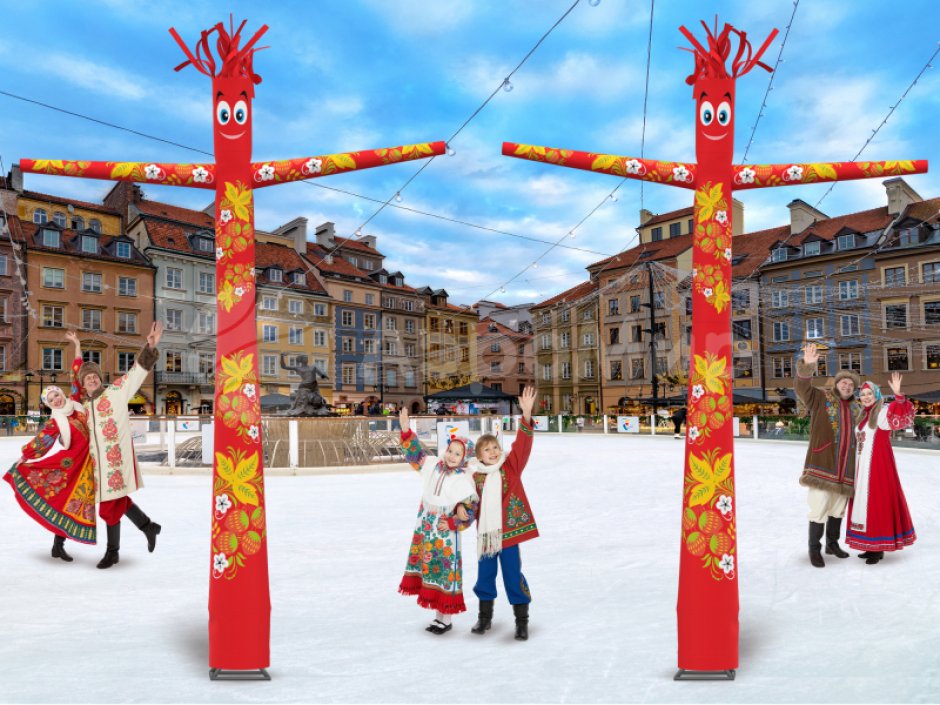 Аэромен Хохлома — яркий орнамент, на одной или двух ногах