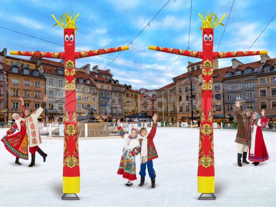 Аэромен Хохлома — яркий орнамент, на одной или двух ногах