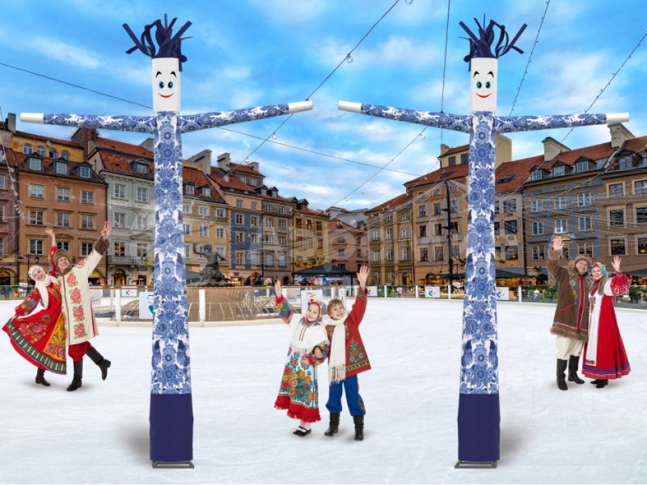 Аэромен Хохлома — яркий орнамент, на одной или двух ногах