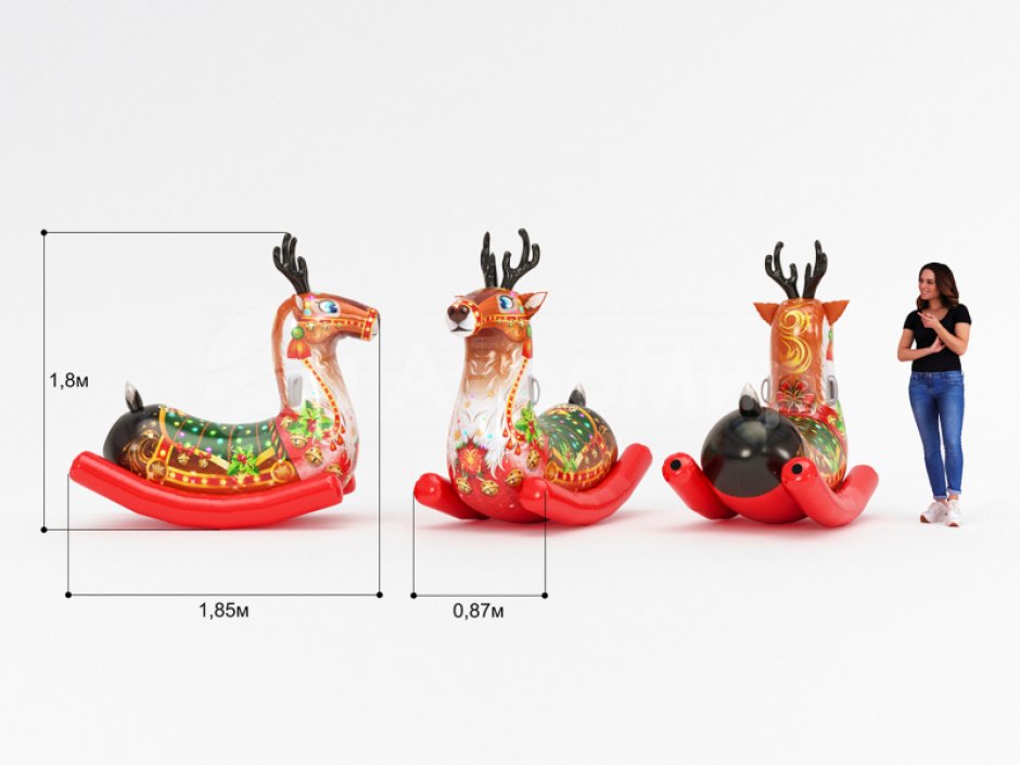 Надувная фигура качалка Олень