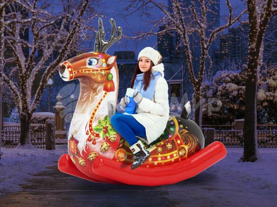 Надувная фигура качалка Олень