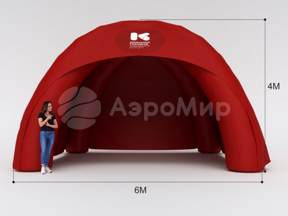 Надувная четырехопорная палатка