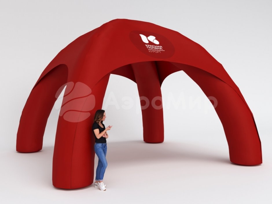 Надувная четырехопорная палатка