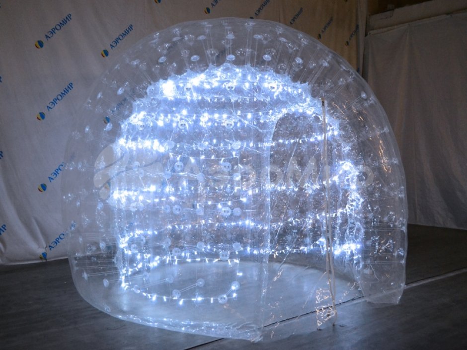 Праздничная фотозона Шатёр — прозрачная палатка с подсветкой