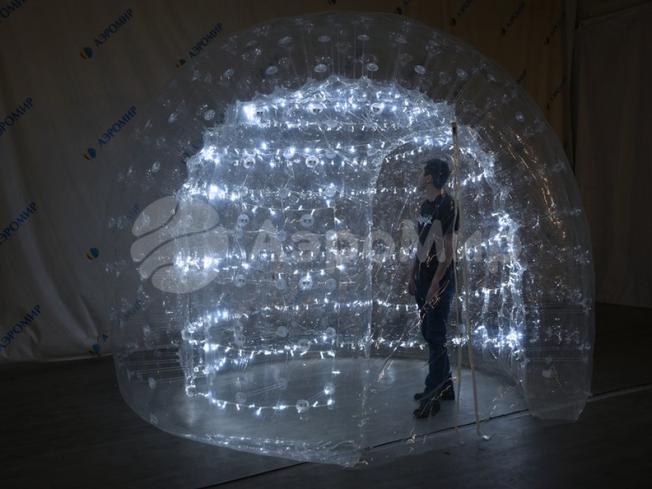 Праздничная фотозона Шатёр — прозрачная палатка с подсветкой