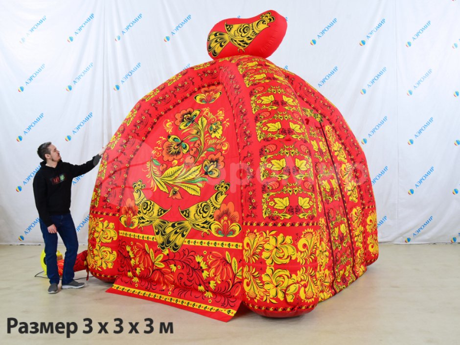 Надувная палатка — полная запечатка + декор