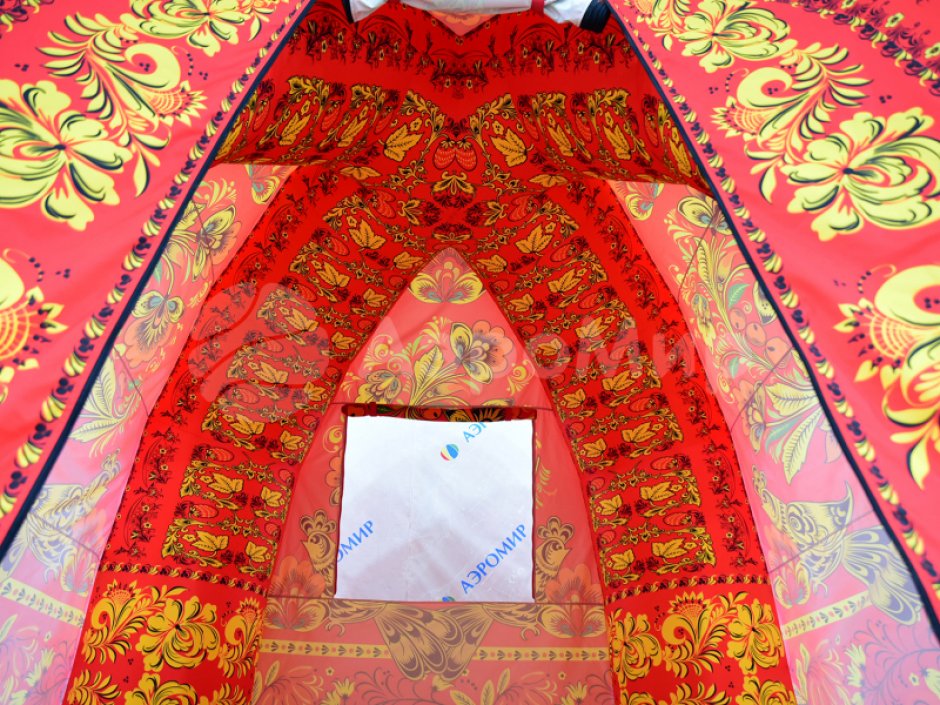 Надувная палатка — полная запечатка + декор