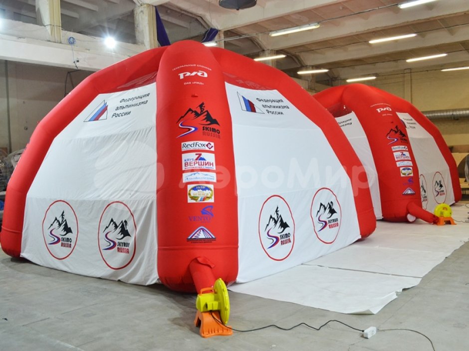 Надувная модульная палатка из 2 и более секций