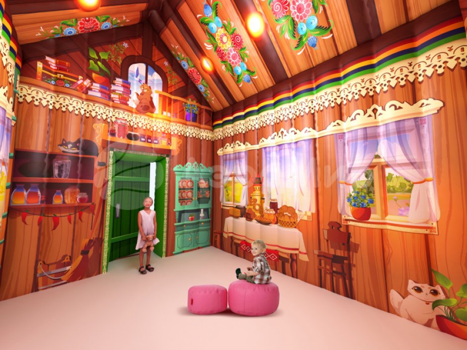 Надувная изба — для тематических праздников и гуляний