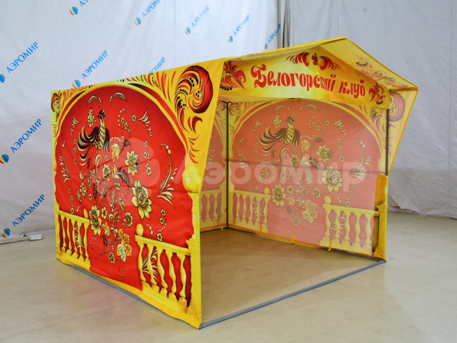 Каркасная палатка 2,5 х 2,5 м — металлокаркас, материал оксфорд + ПВХ