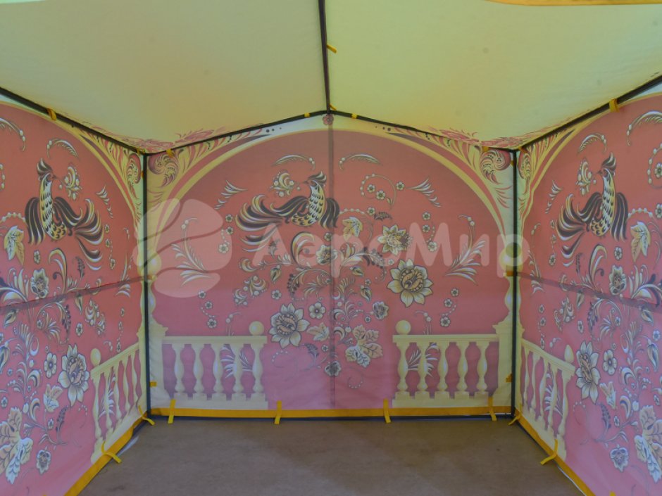 Каркасная палатка 2,5 х 2,5 м — металлокаркас, материал оксфорд + ПВХ