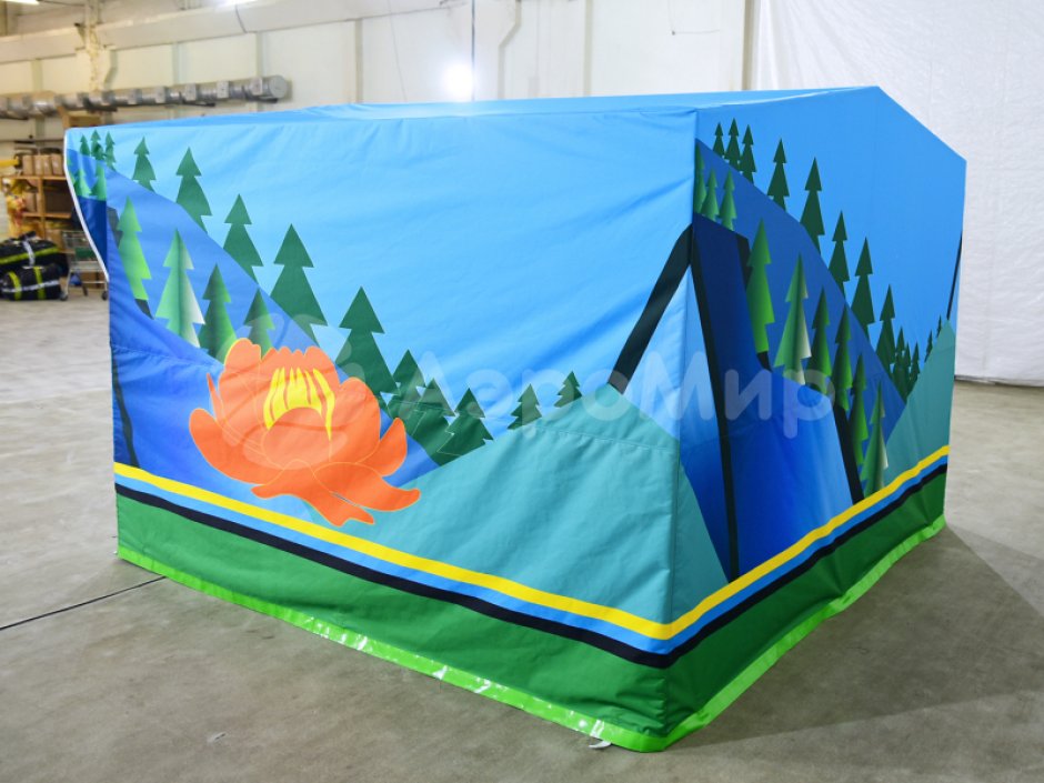 Каркасная палатка шатёр 2,7 х 2,7 м — металлокаркас, материал оксфорд + ПВХ