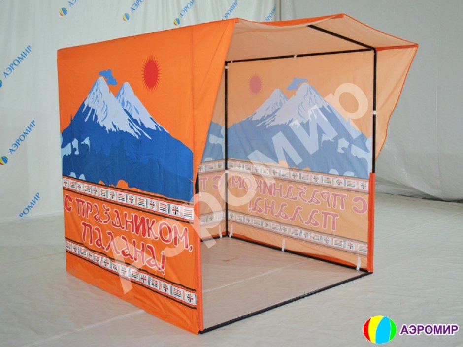 Каркасная палатка 2,0 х 2,0 м — металлокаркас, материал оксфорд + ПВХ