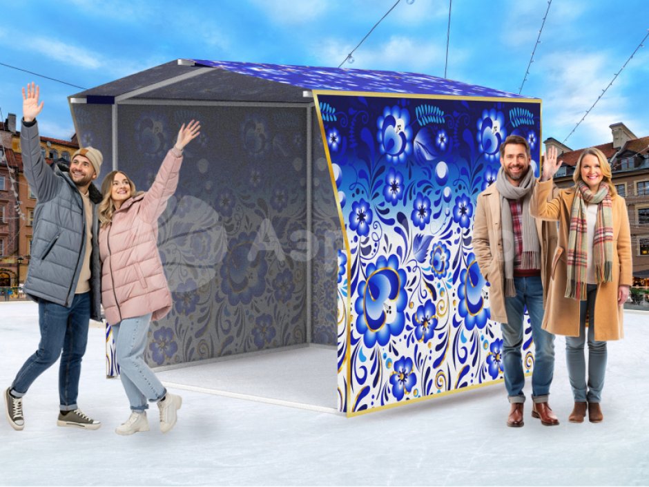 Каркасная палатка 2,0 х 2,0 м — металлокаркас, материал оксфорд + ПВХ