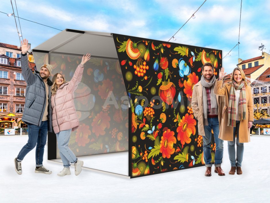 Каркасная палатка 2,0 х 2,0 м — металлокаркас, материал оксфорд + ПВХ