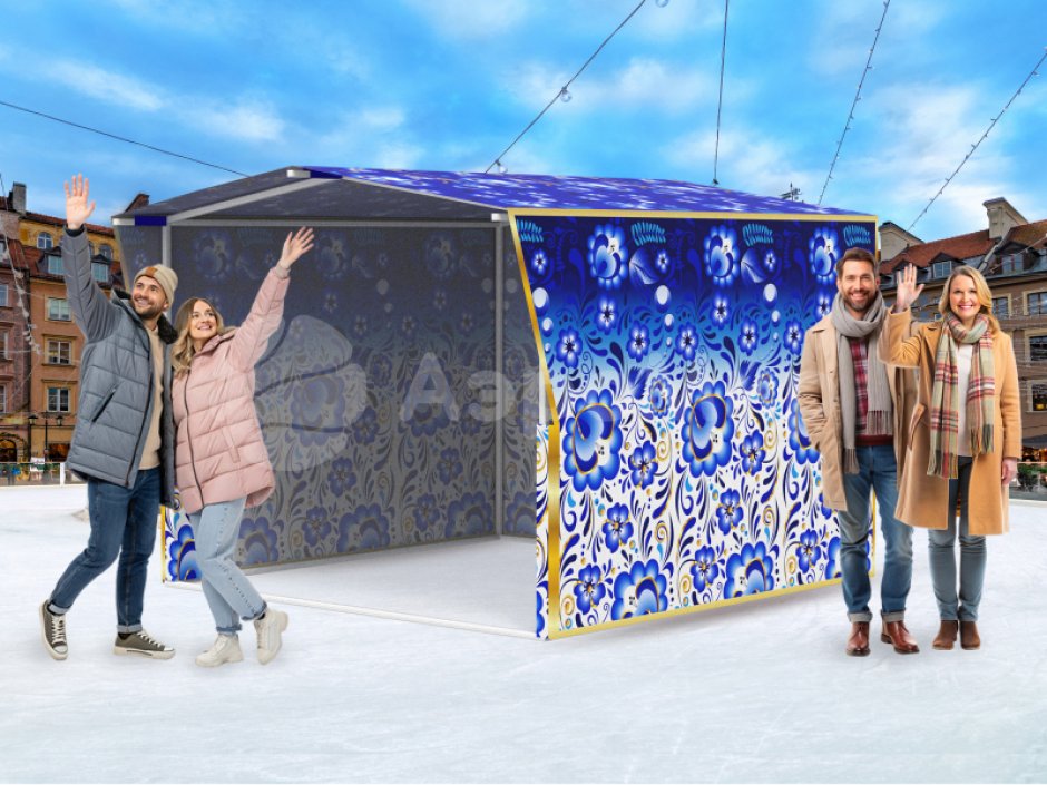 Каркасная палатка 2,5 х 2,5 м — металлокаркас, материал оксфорд + ПВХ