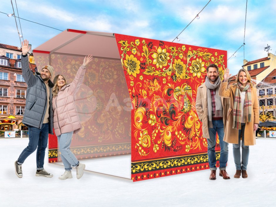 Каркасная палатка 2,0 х 2,0 м — металлокаркас, материал оксфорд + ПВХ