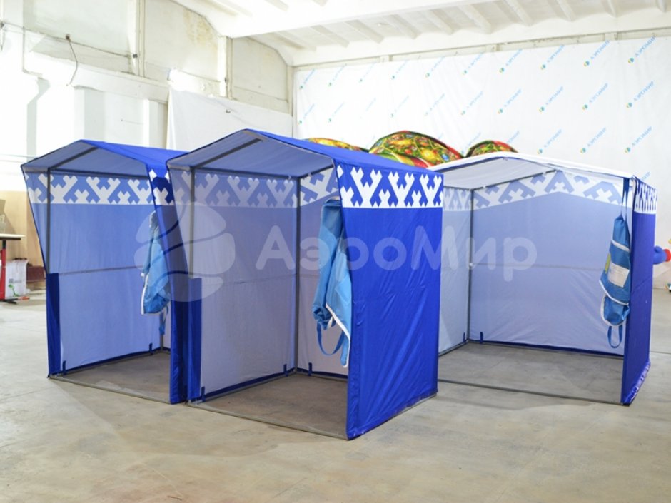 Каркасная палатка 1,4 х 1,4 м — металлокаркас, материал оксфорд + ПВХ