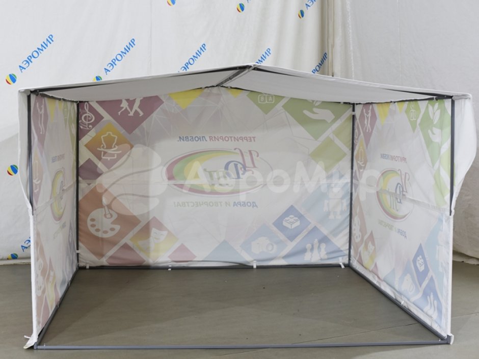 Каркасная палатка 2,5 х 2,5 м — металлокаркас, материал оксфорд + ПВХ