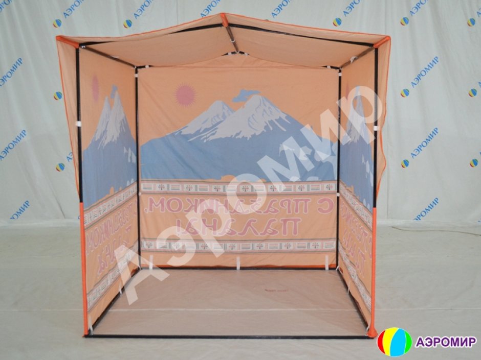 Каркасная палатка 2,0 х 2,0 м — металлокаркас, материал оксфорд + ПВХ