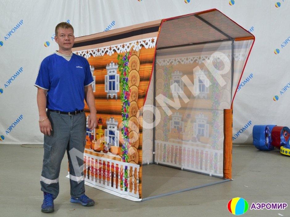 Каркасная палатка 1,4 х 1,4 м — металлокаркас, материал оксфорд + ПВХ