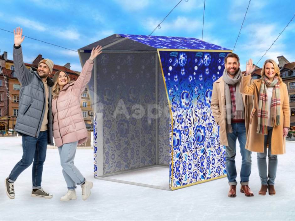 Каркасная палатка 1,4 х 1,4 м — металлокаркас, материал оксфорд + ПВХ