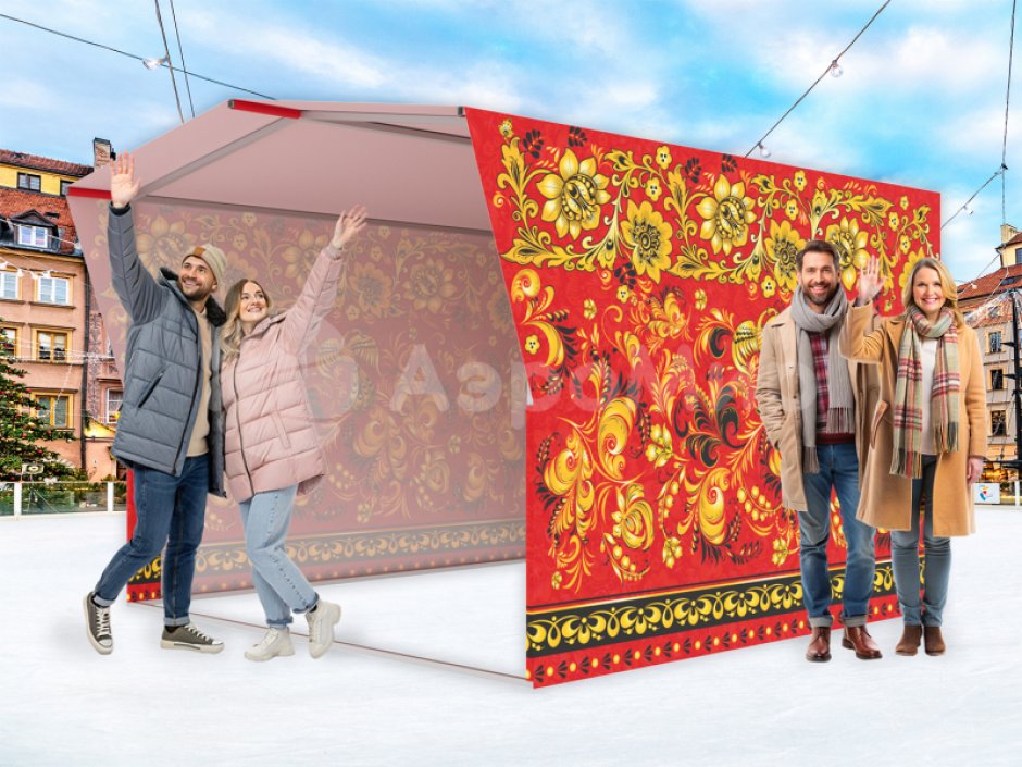 Каркасная палатка 2,5 х 2,5 м — металлокаркас, материал оксфорд + ПВХ