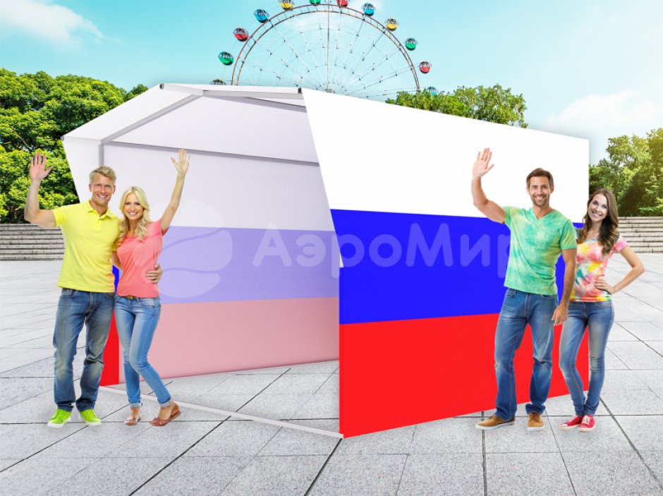 Каркасная палатка 2,5 х 2,5 м — металлокаркас, материал оксфорд + ПВХ