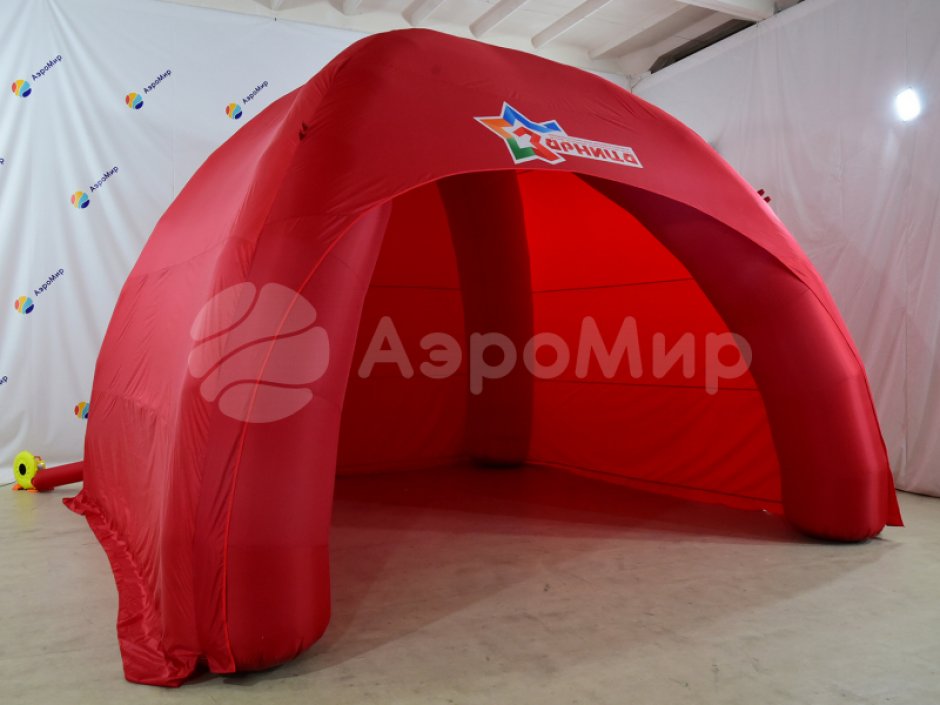 Надувная четырехопорная палатка