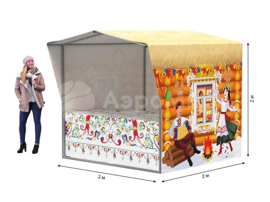 Металлокаркасная палатка с декором