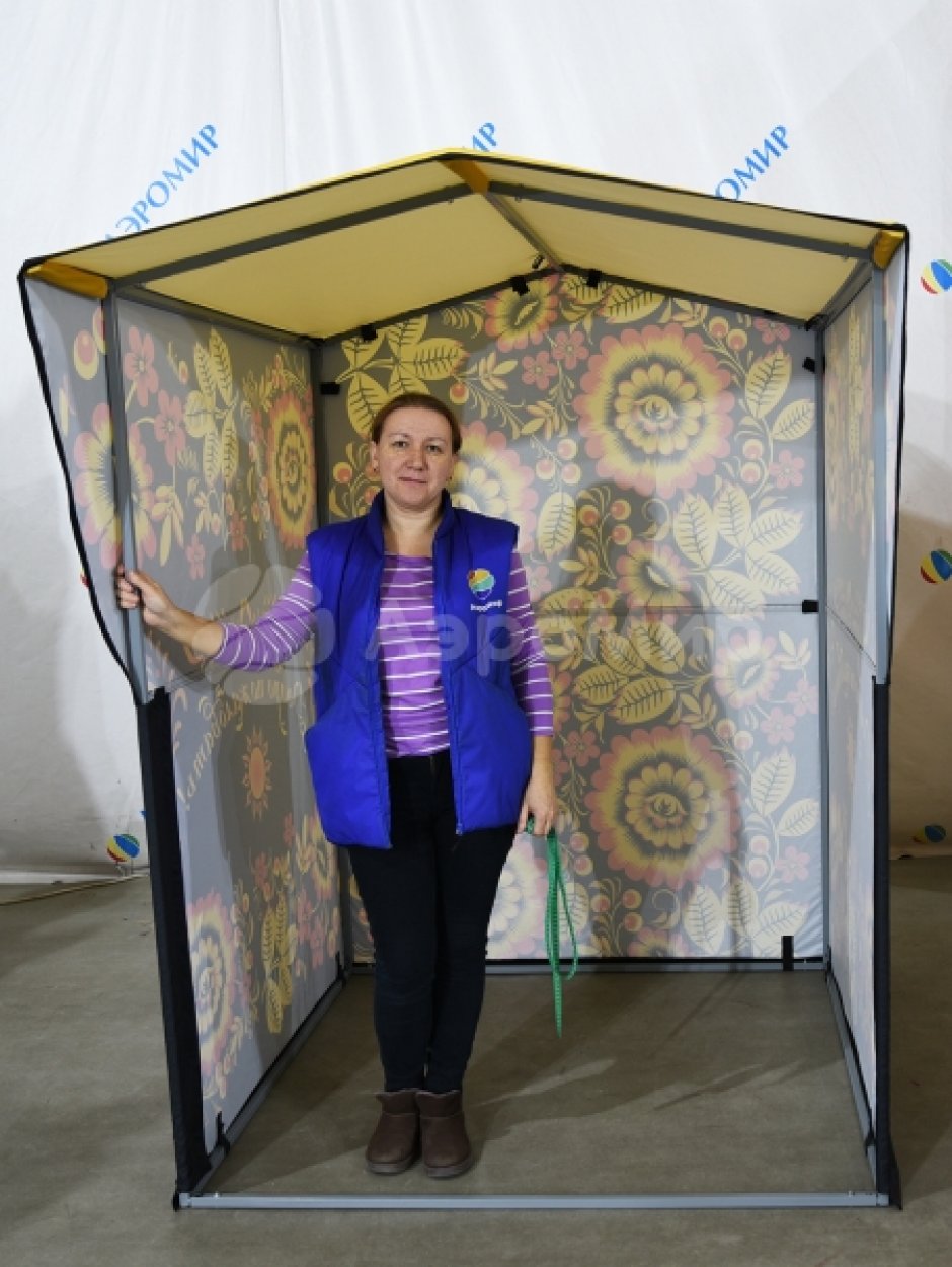 Каркасная палатка 1,4 х 1,4 м — металлокаркас, материал оксфорд + ПВХ