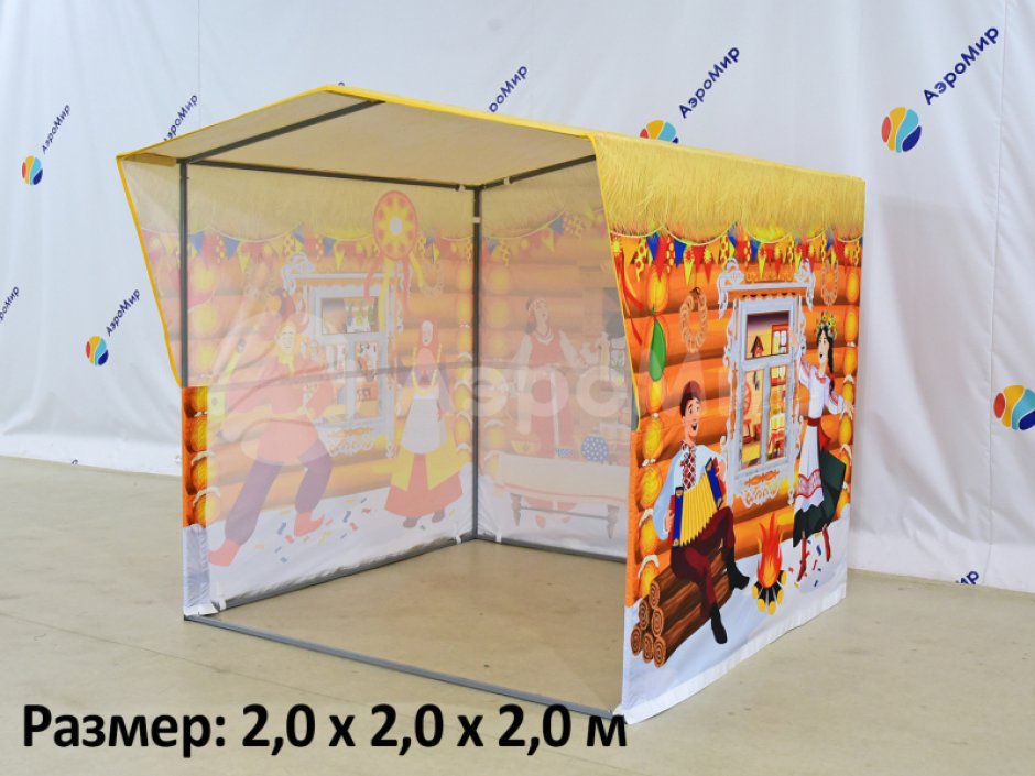 Металлокаркасная палатка с декором