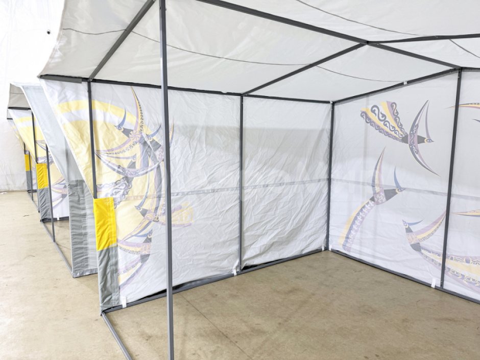 Каркасная палатка шатёр 2,7 х 2,7 м — металлокаркас, материал оксфорд + ПВХ