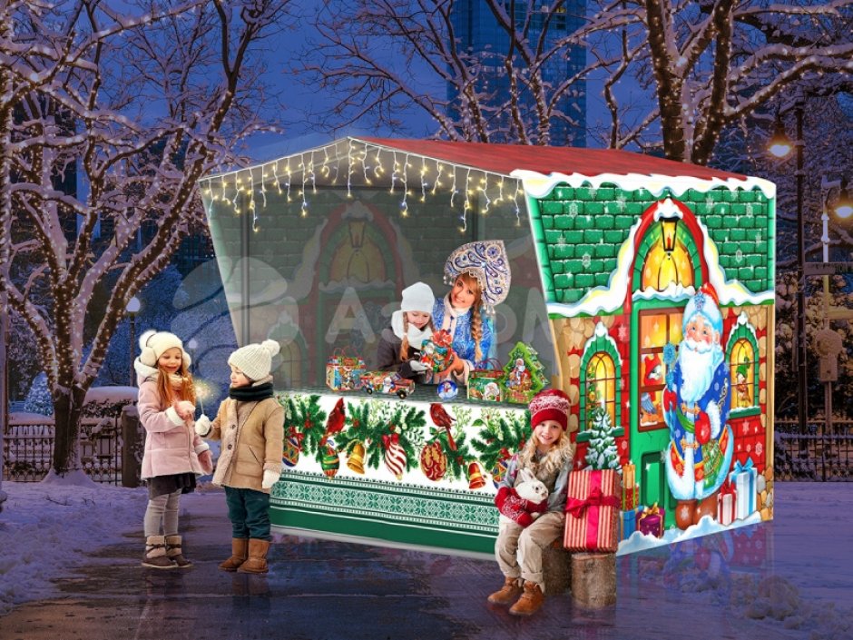 Новогодняя палатка на металлокаркасе