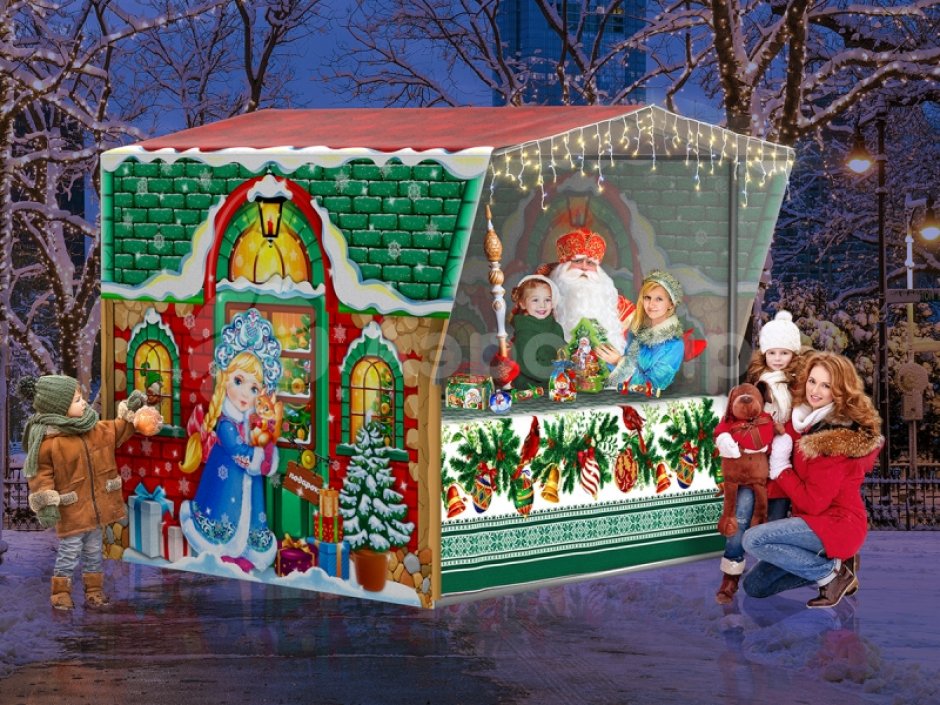 Новогодняя палатка на металлокаркасе