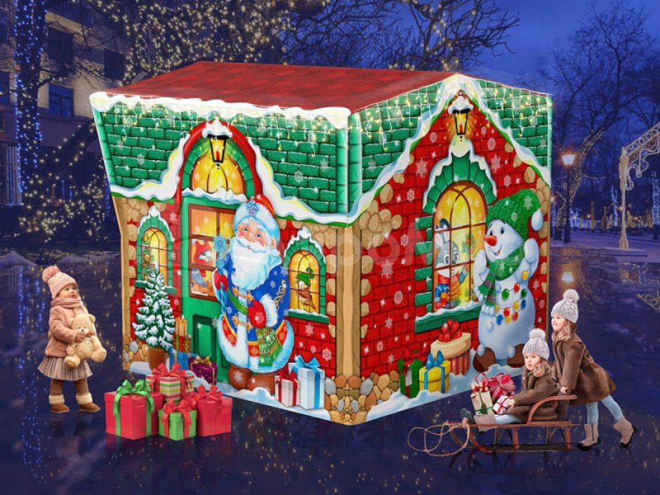 Новогодняя палатка на металлокаркасе