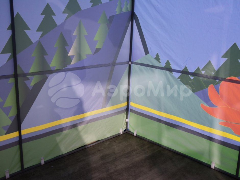 Каркасная палатка 1,4 х 1,4 м — металлокаркас, материал оксфорд + ПВХ