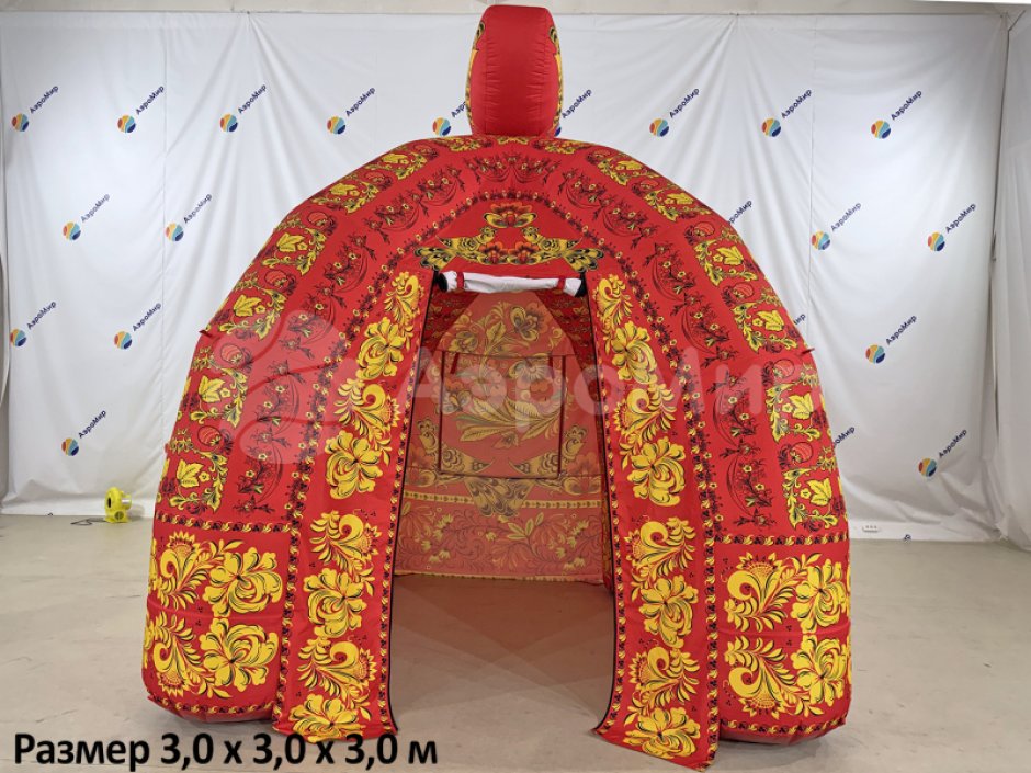 Надувная палатка — полная запечатка + декор