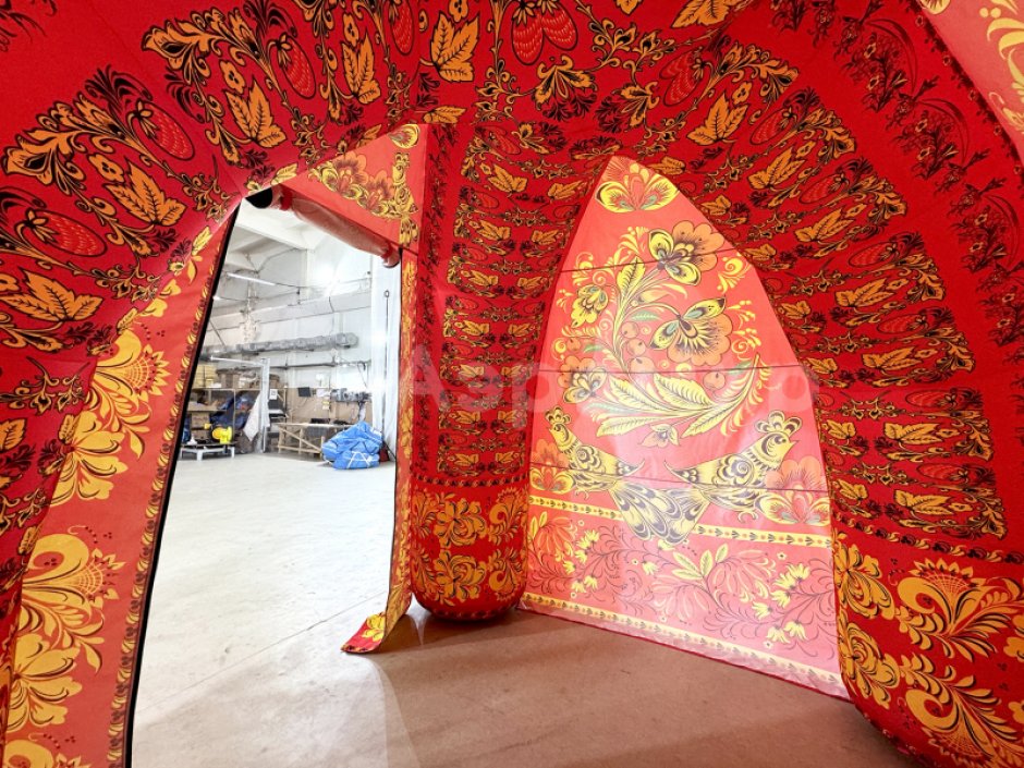 Надувная палатка — полная запечатка + декор