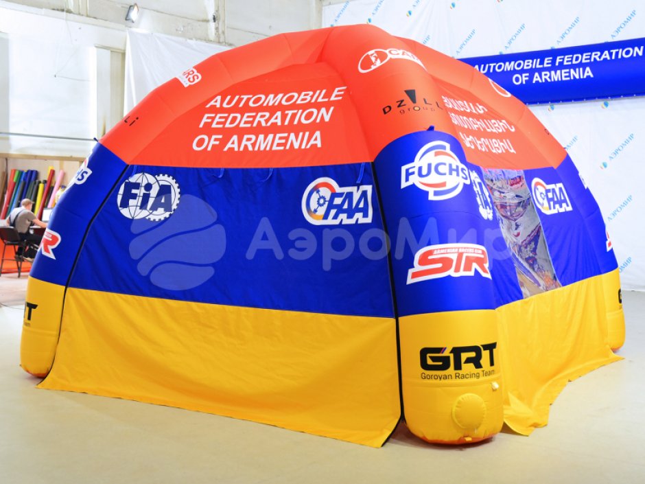 Надувная палатка Лайт — с нанесением печати